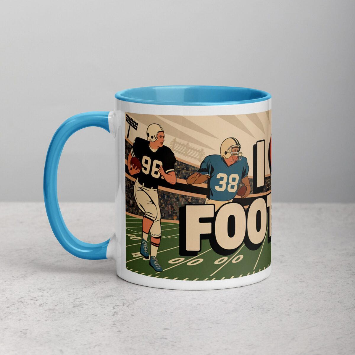I Love Football Retro Coffee Mug & Tea Cup - Image 14