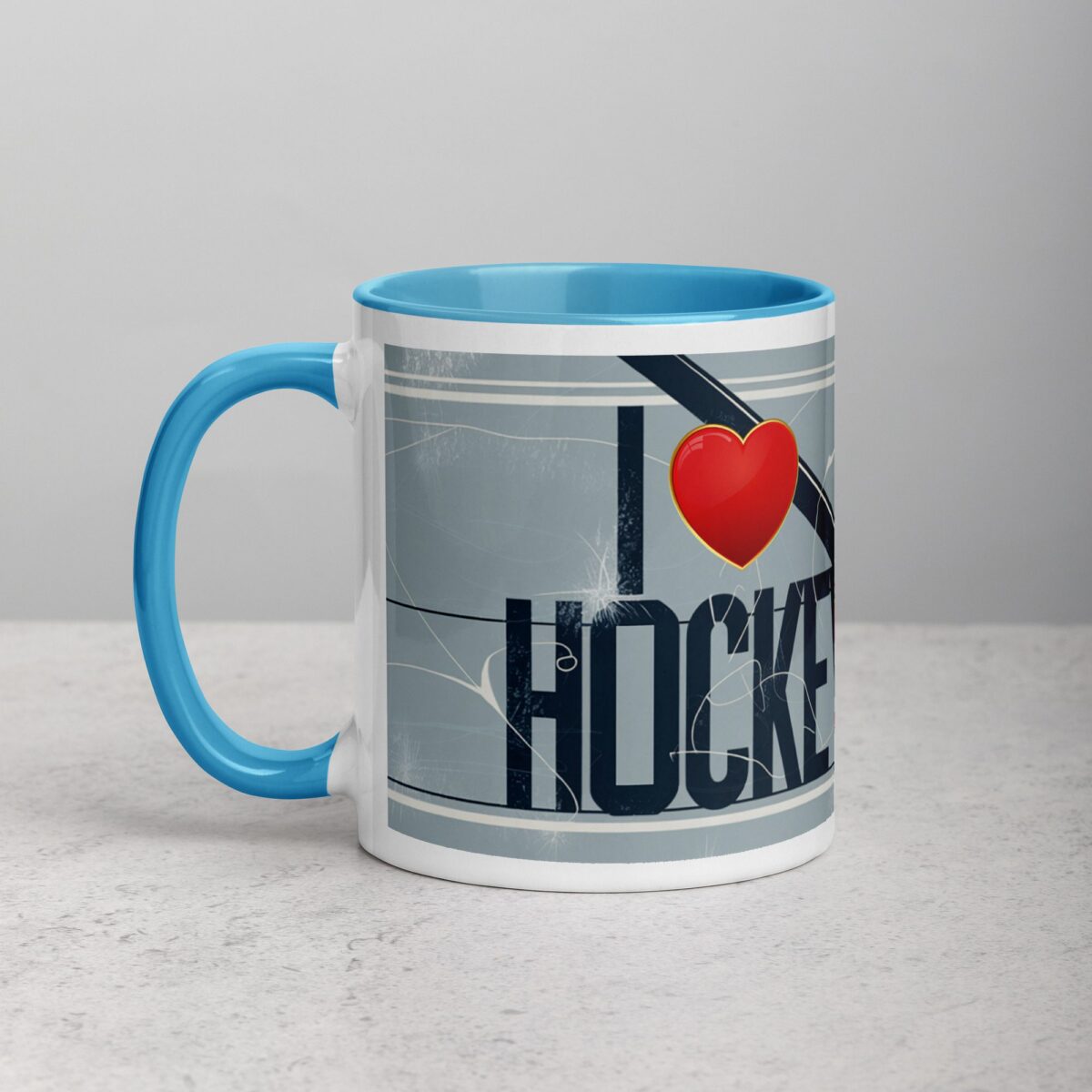 I Love Hockey Elegant Hockey Coffee Cup - Image 14