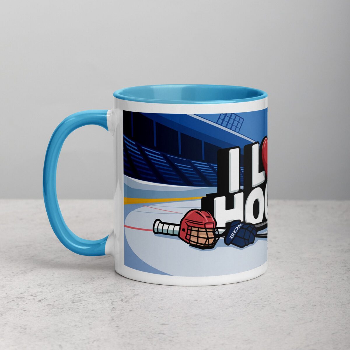 I Love Hockey Fun Hockey Coffee Cup - Image 14