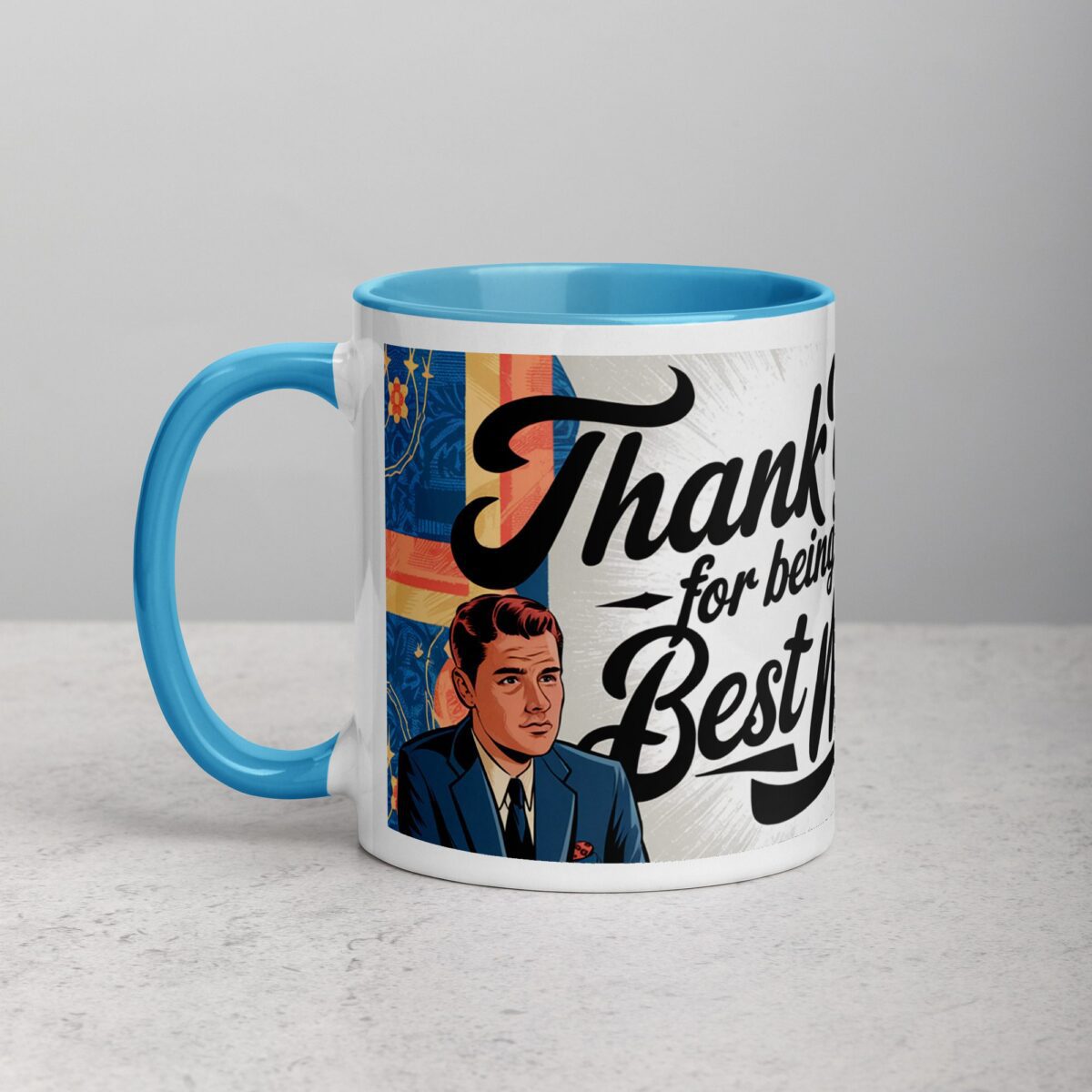 Retro Thank You Best Man Coffee Mug & Tea Cup - Image 14