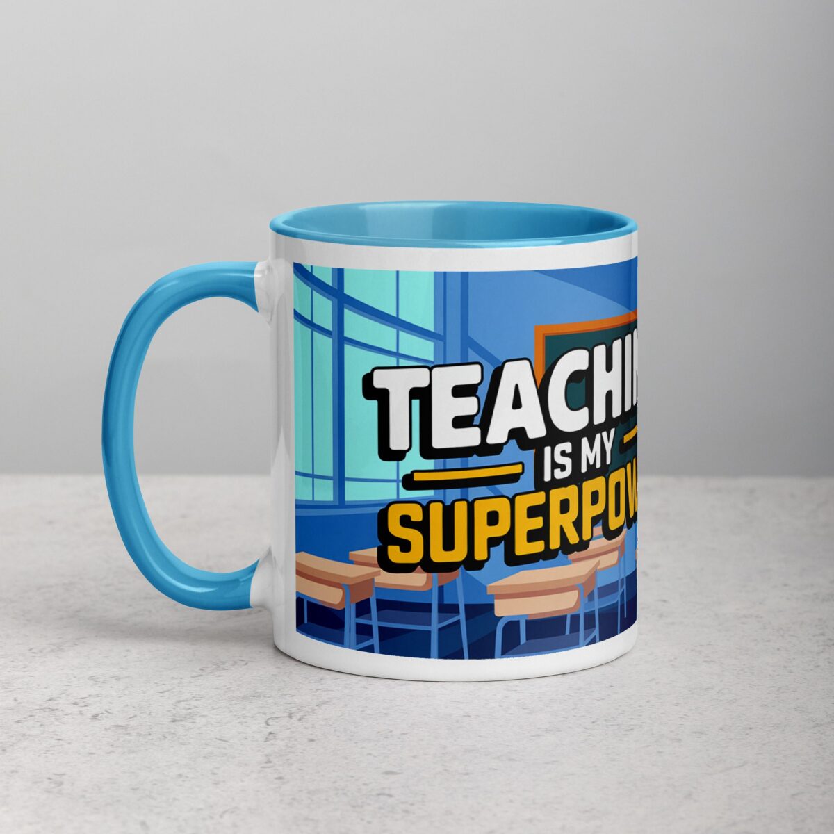 Teaching Is My Superpower Man Coffee Mug & Tea Cup - Image 14