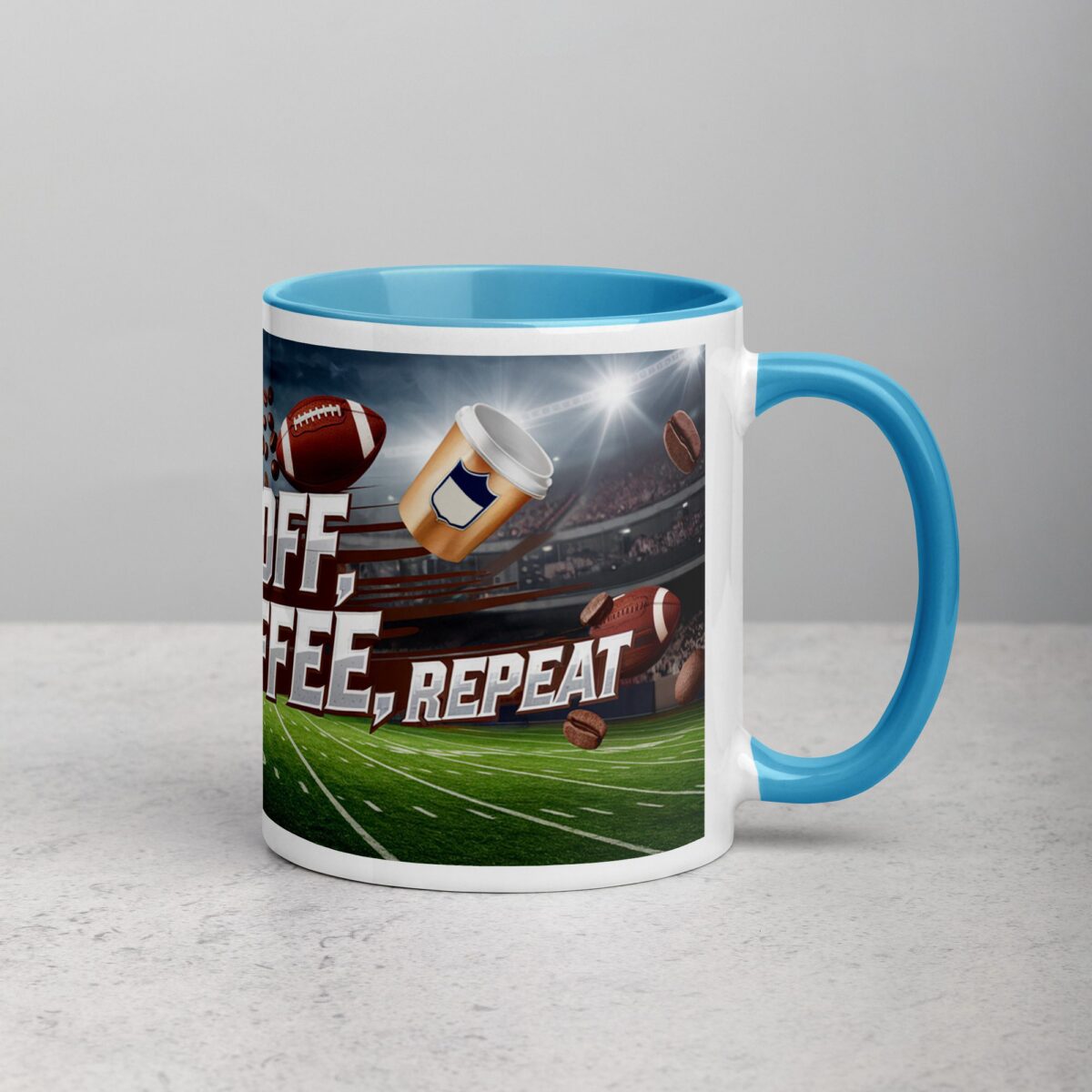 Kickoff, Coffee, Repeat Football Mug - Image 15