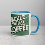 Tackle the Day with Coffee Football Mug - Image 15
