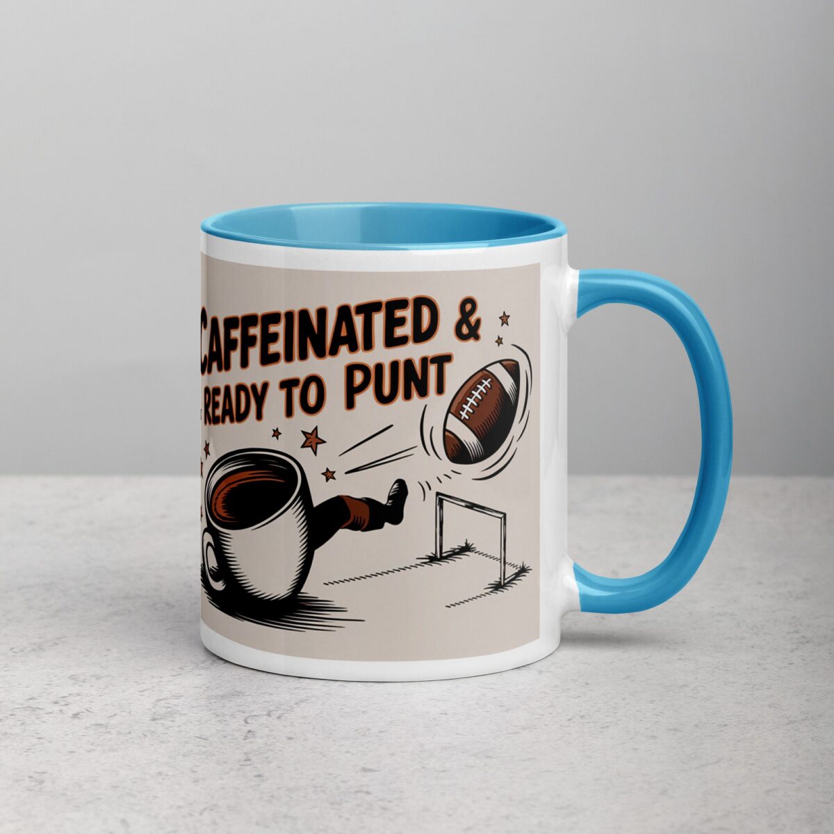 Caffeinated & Ready to Punt Football Mug - Image 15