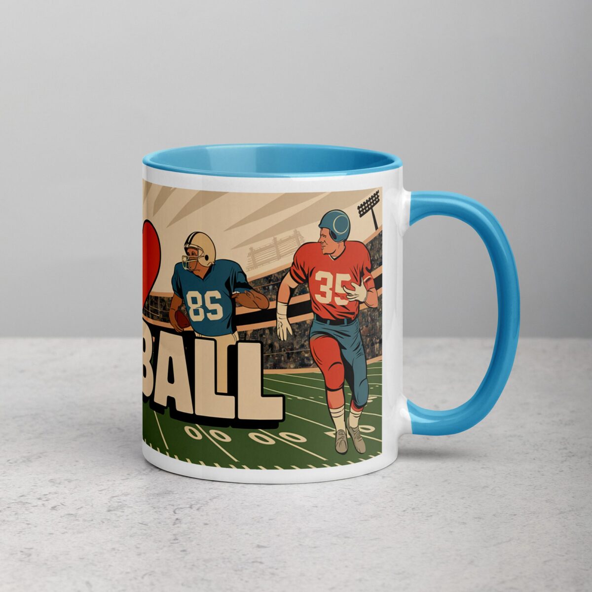 I Love Football Retro Coffee Mug & Tea Cup - Image 15