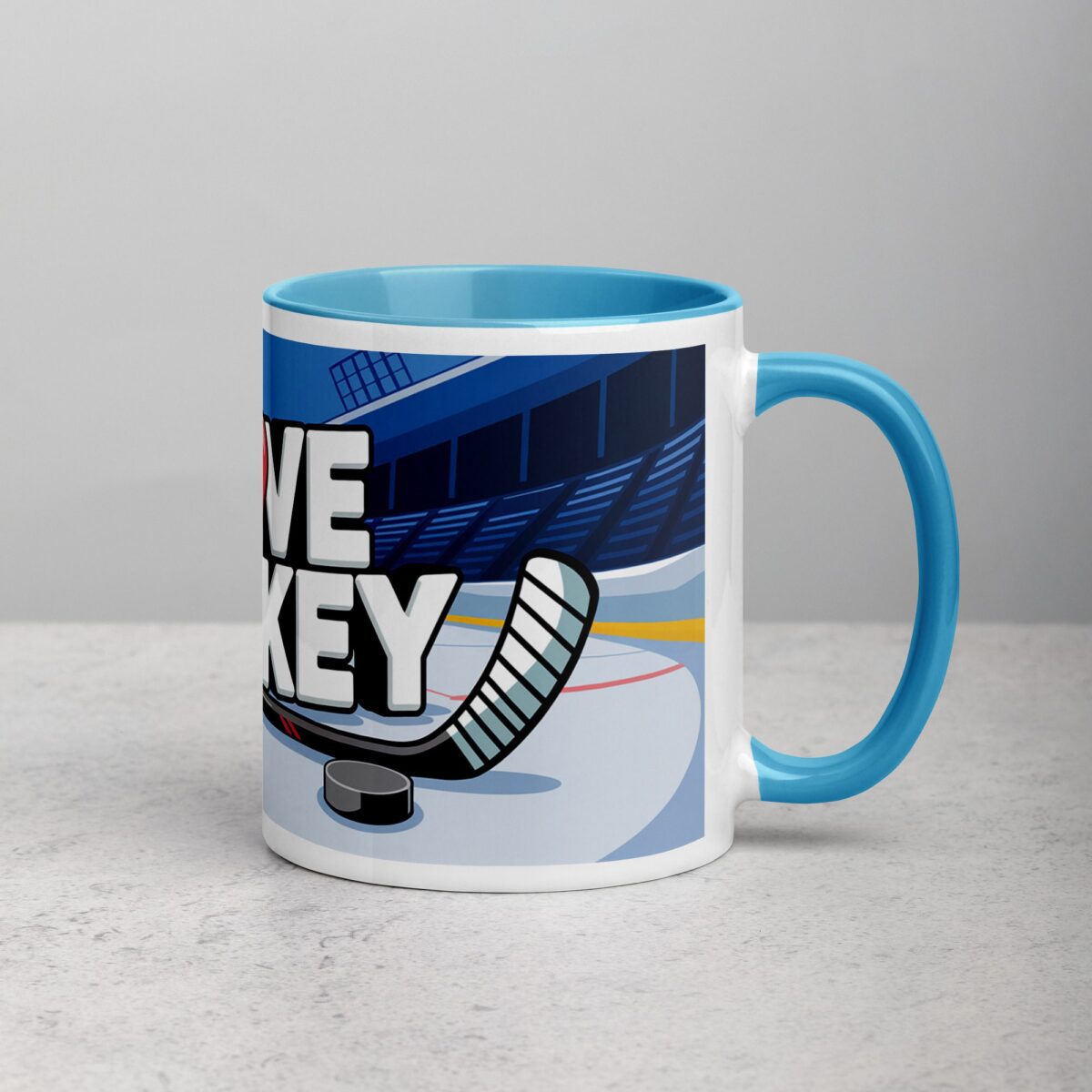 I Love Hockey Fun Hockey Coffee Cup - Image 15
