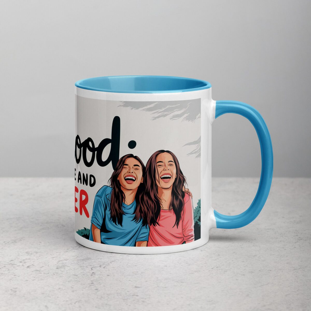 Sisterhood: Powered by Love and Laughter Coffee Mug - Image 15