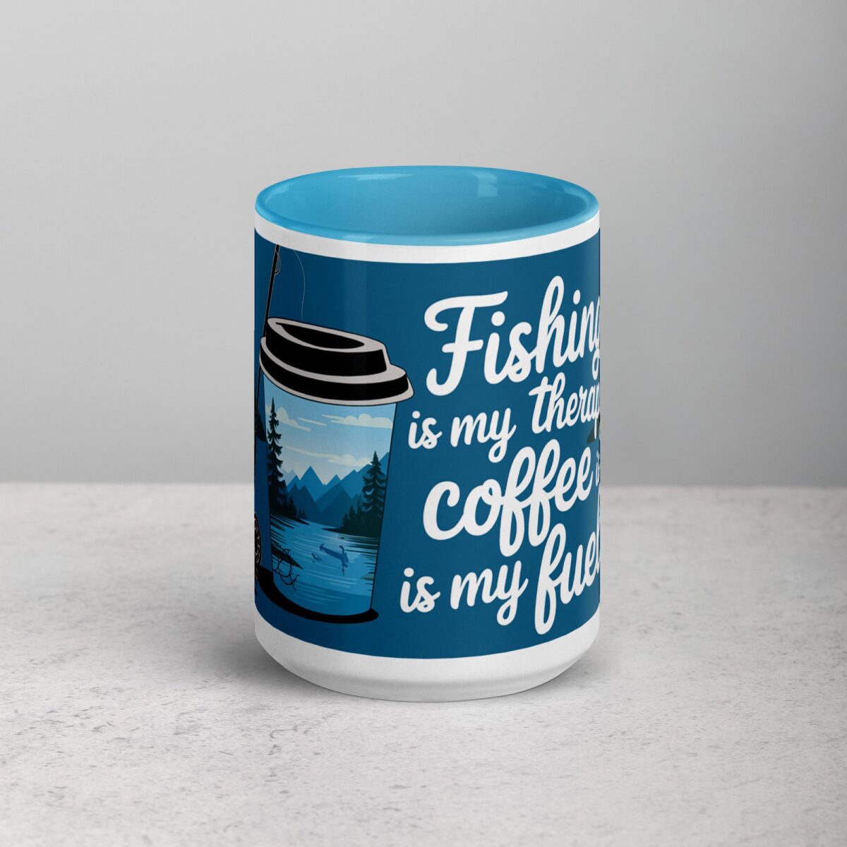 Fishing is My Therapy, Coffee is My Fuel Mug - Image 16