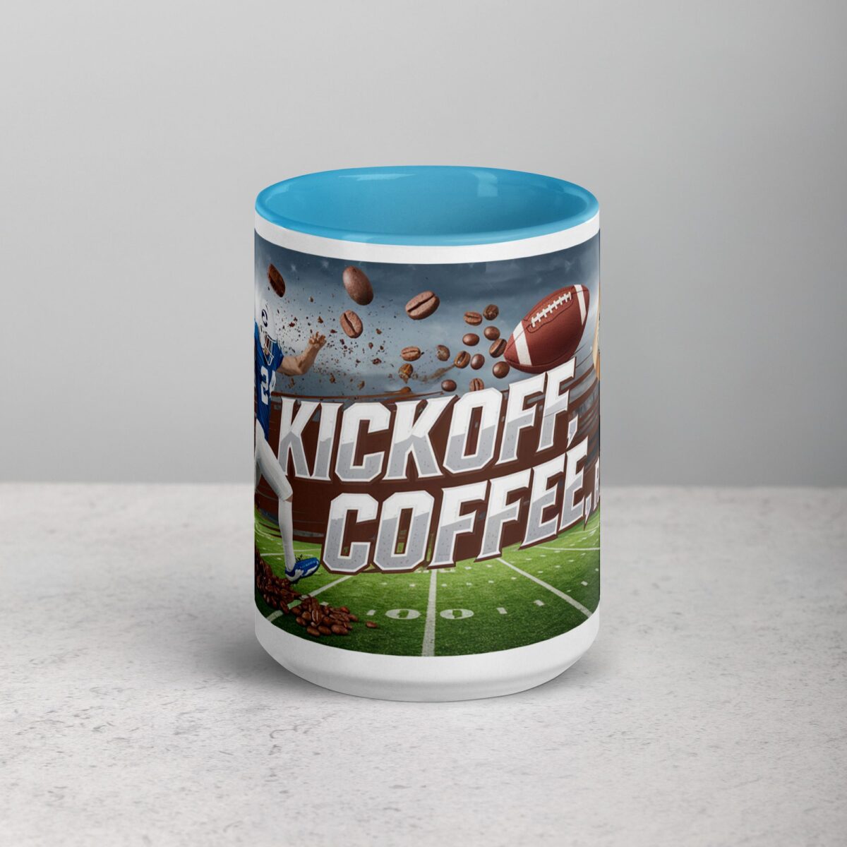 Kickoff, Coffee, Repeat Football Mug - Image 16