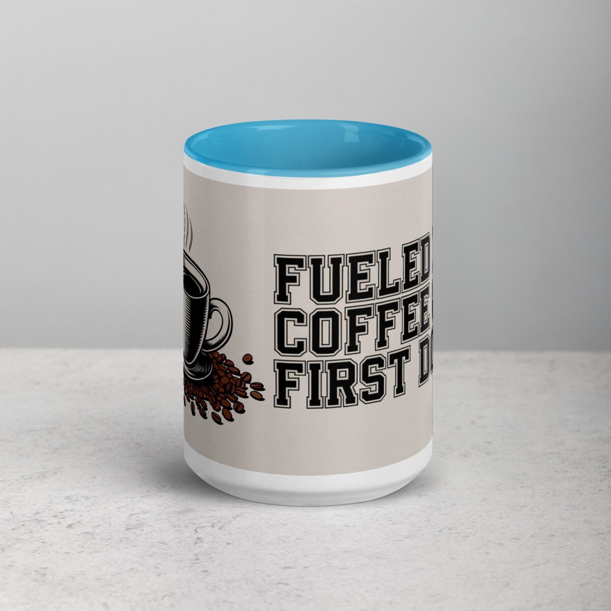Fueled by Coffee & First Downs Football Mug - Image 16