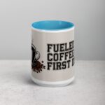 Fueled by Coffee & First Downs Football Mug - Image 16