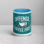 Offense, Defense, Coffee First Football Mug - Image 16