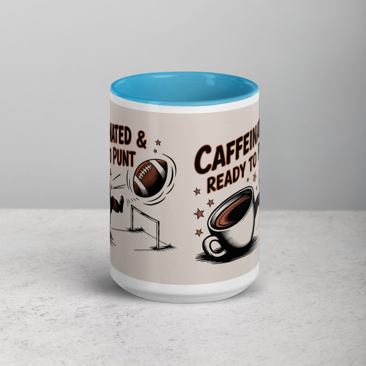 Caffeinated & Ready to Punt Football Mug - Image 16
