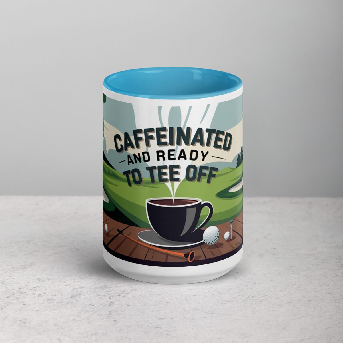 Caffeinated and Ready to Tee Off Golf Mug - Image 16