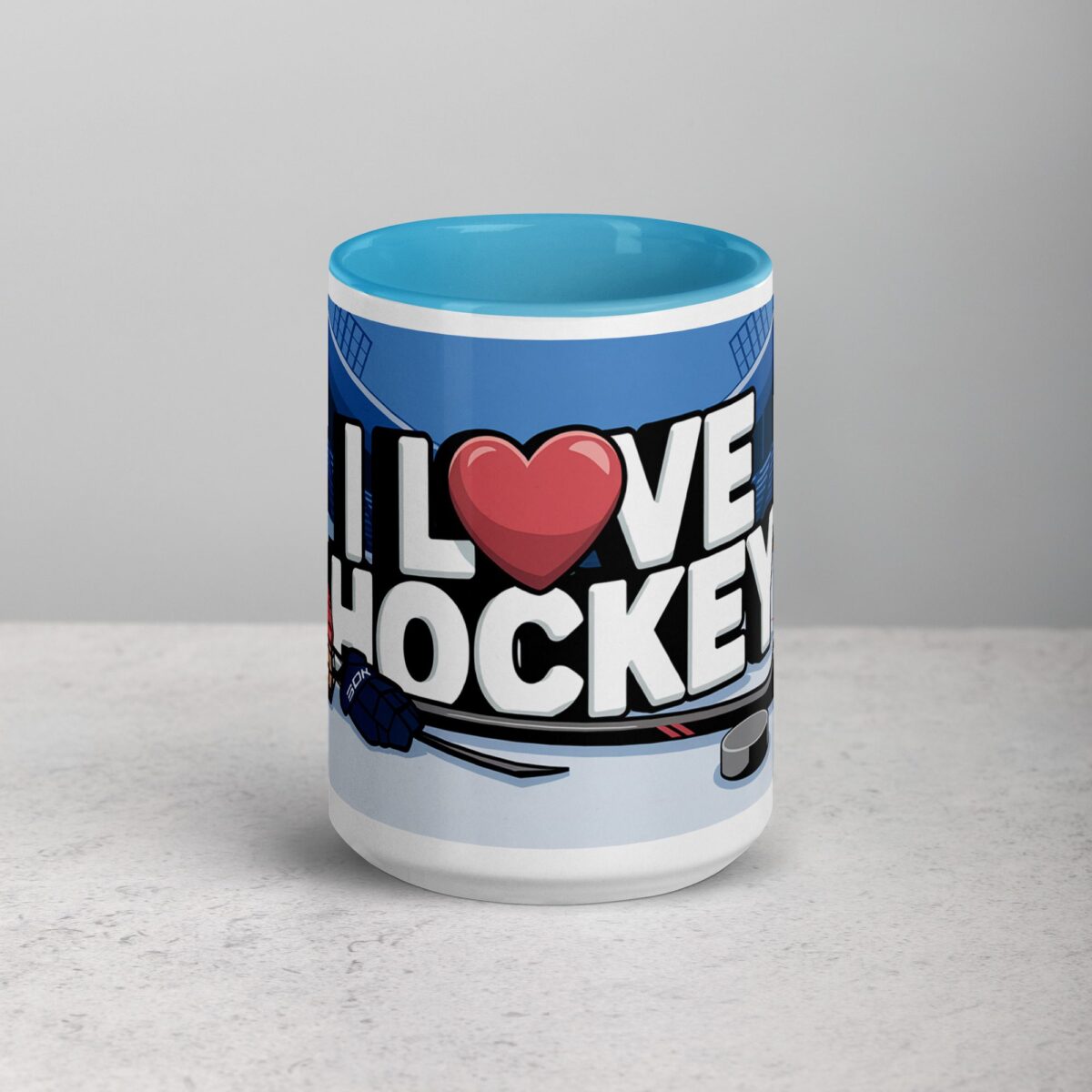 I Love Hockey Fun Hockey Coffee Cup - Image 16