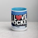 I Love Hockey Fun Hockey Coffee Cup - Image 16