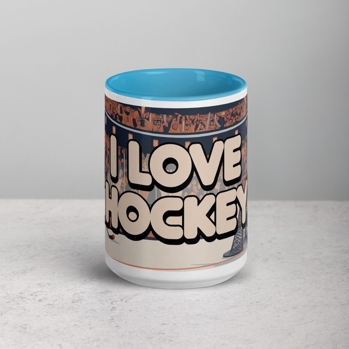 I Love Hockey Retro Hockey Coffee Cup - Image 16