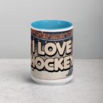 I Love Hockey Retro Hockey Coffee Cup - Image 16