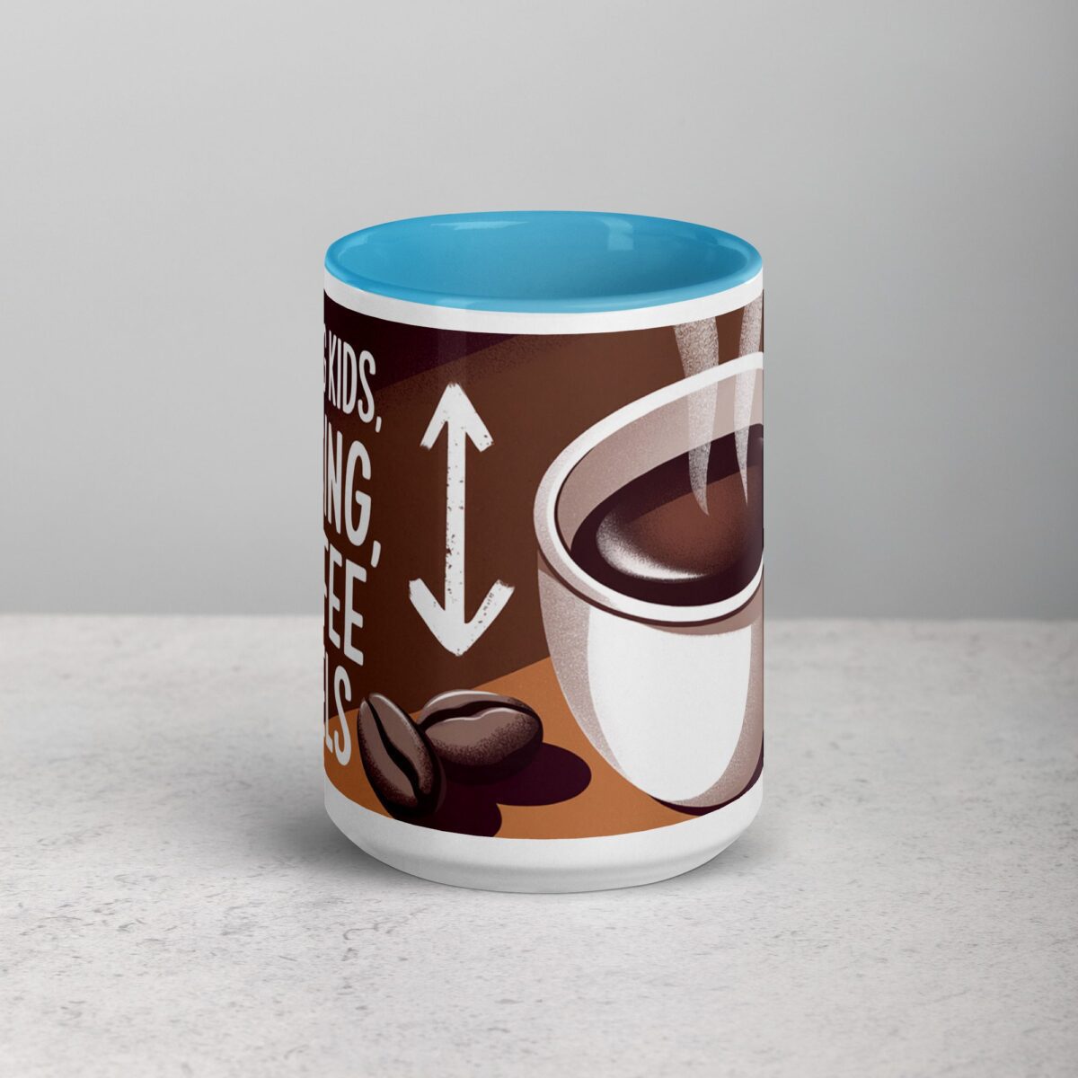 Raising Kids, Raising Coffee Levels Mug - Image 16