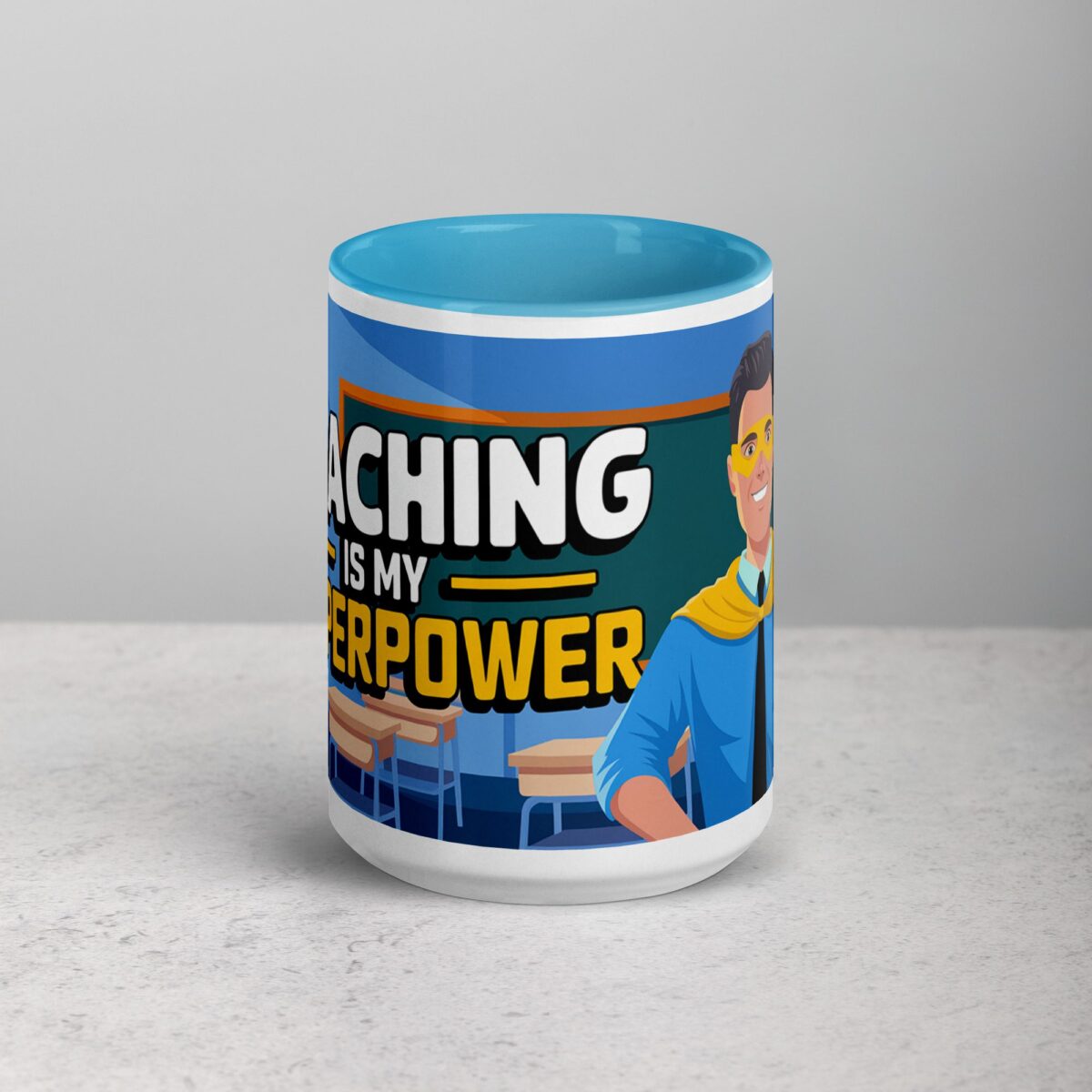 Teaching Is My Superpower Man Coffee Mug & Tea Cup - Image 16