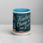 Teachers Change the World One Lesson at a Time Mug - Image 16