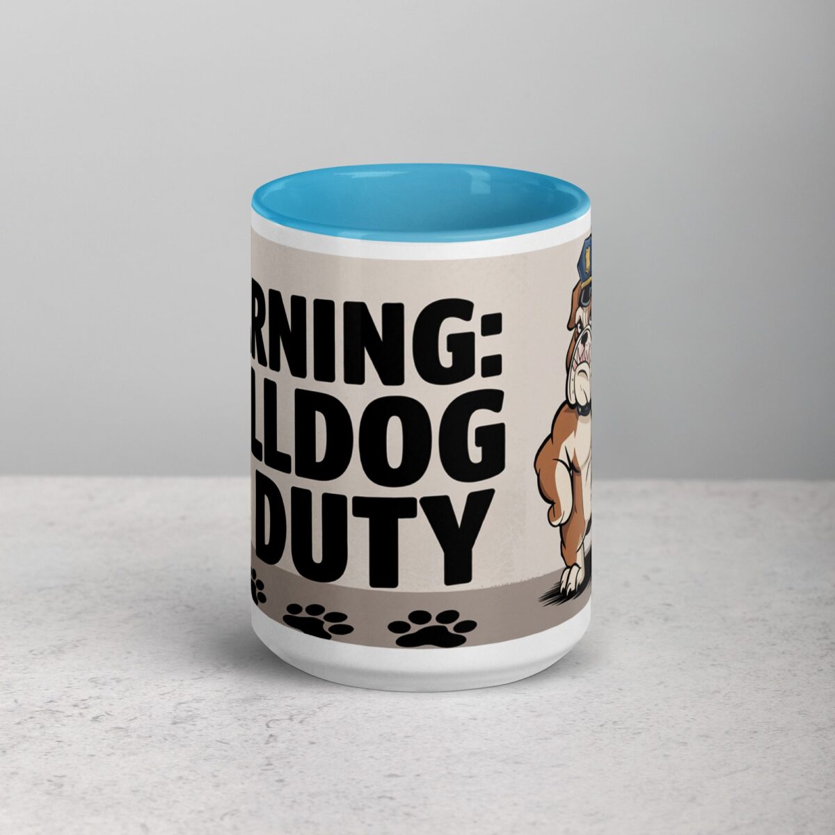 Warning: Bulldog on Duty Coffee Mug - Image 16