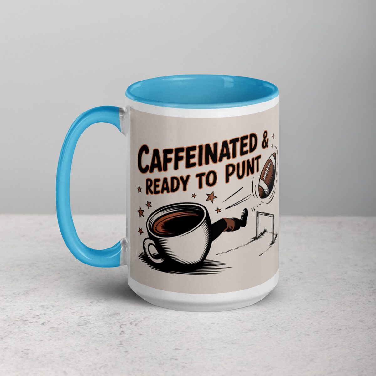 Caffeinated & Ready to Punt Football Mug - Image 17