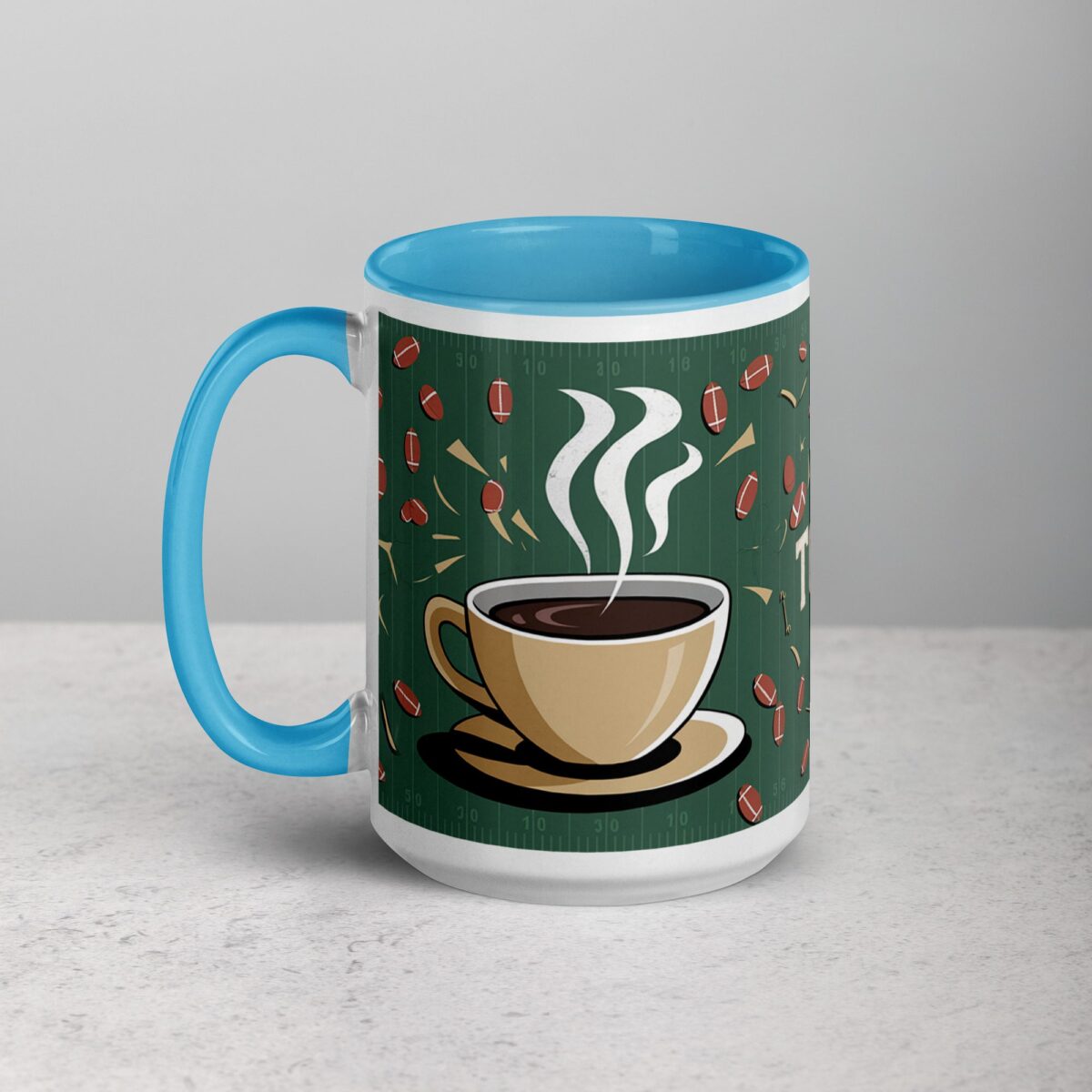 Coffee, Touchdowns & Tackles Football Mug - Image 17