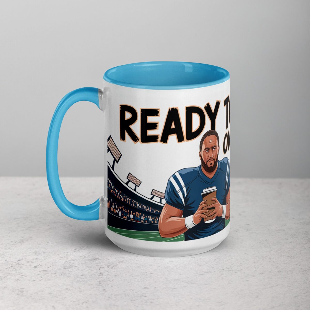 Ready to Pass… on Decaf Football Coffee Mug - Image 17