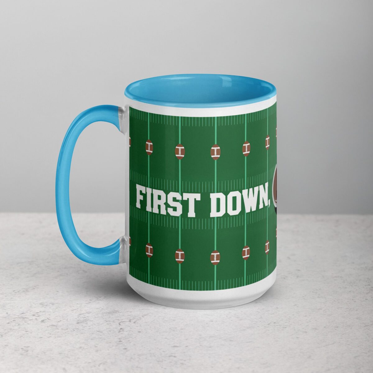 First Down, First Sip Football Coffee Mug - Image 17