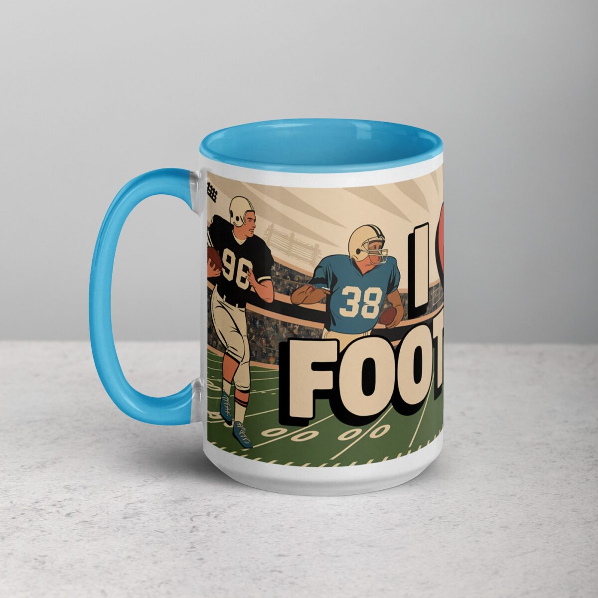 I Love Football Retro Coffee Mug & Tea Cup - Image 17