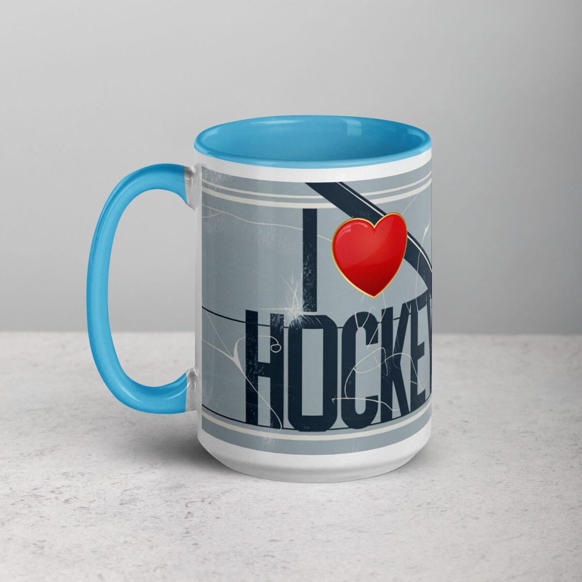 I Love Hockey Elegant Hockey Coffee Cup - Image 17