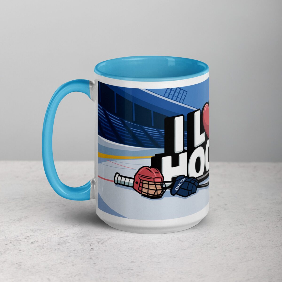 I Love Hockey Fun Hockey Coffee Cup - Image 17