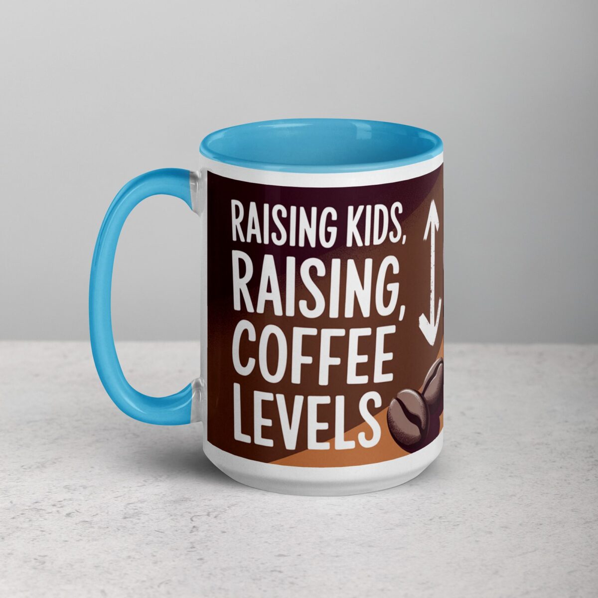 Raising Kids, Raising Coffee Levels Mug - Image 17