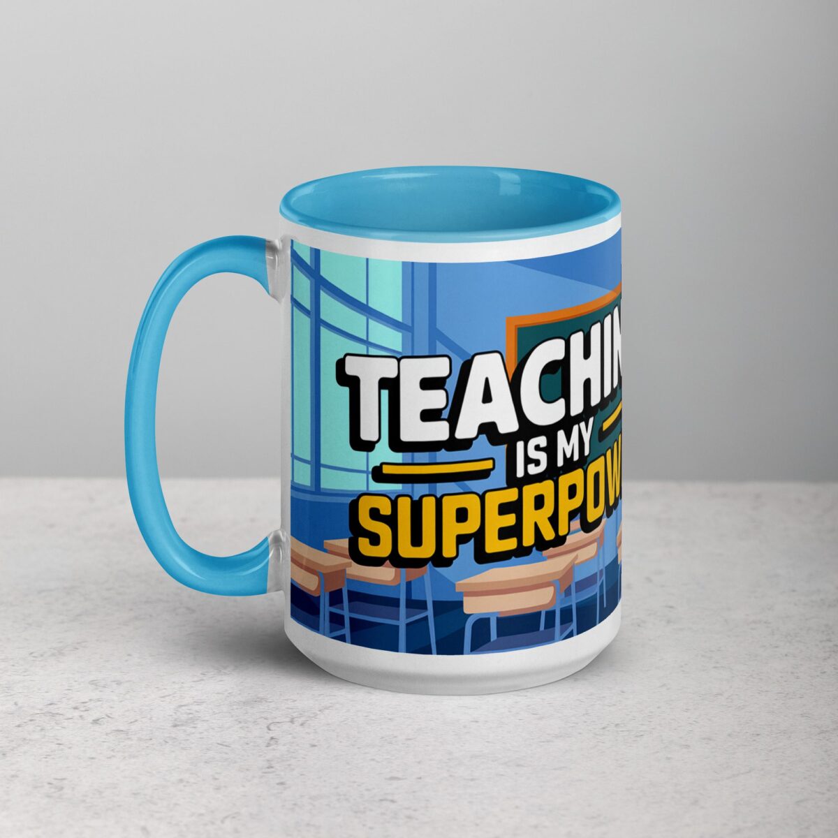 Teaching Is My Superpower Man Coffee Mug & Tea Cup - Image 17