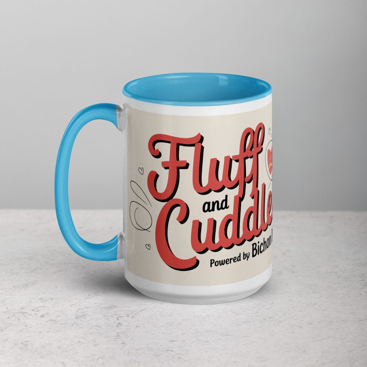 Fluff and Cuddles: Powered by Bichon Frise Coffee Mug - Image 17