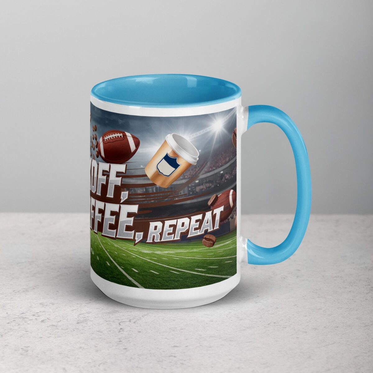 Kickoff, Coffee, Repeat Football Mug - Image 18