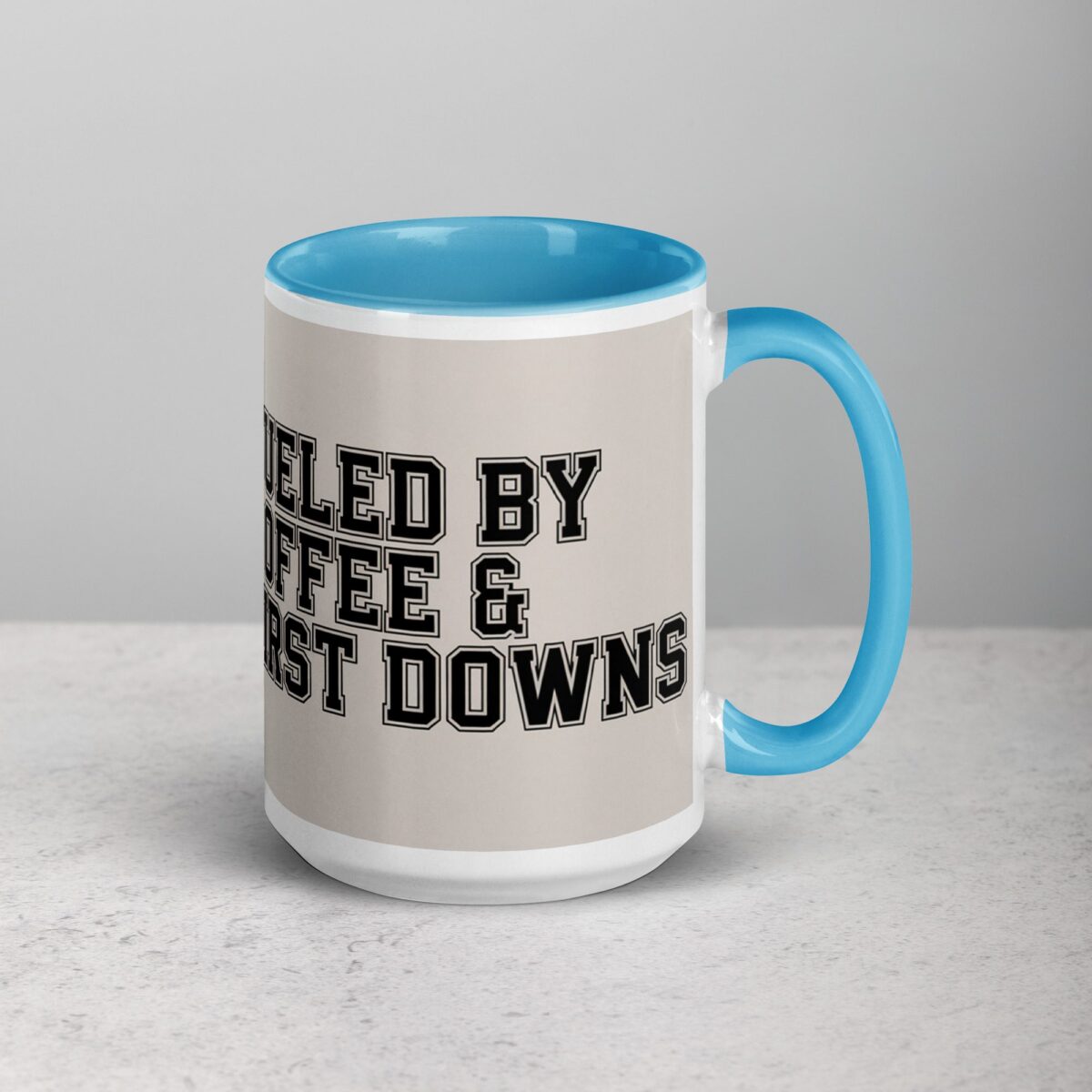Fueled by Coffee & First Downs Football Mug - Image 18