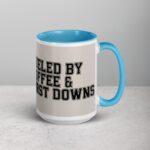 Fueled by Coffee & First Downs Football Mug - Image 18