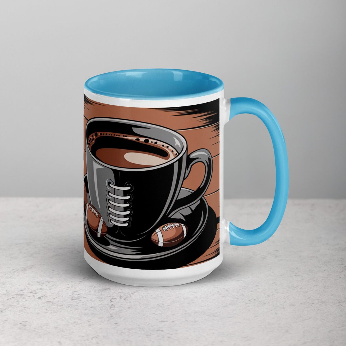 My Coffee Game is Strong Football Mug - Image 18