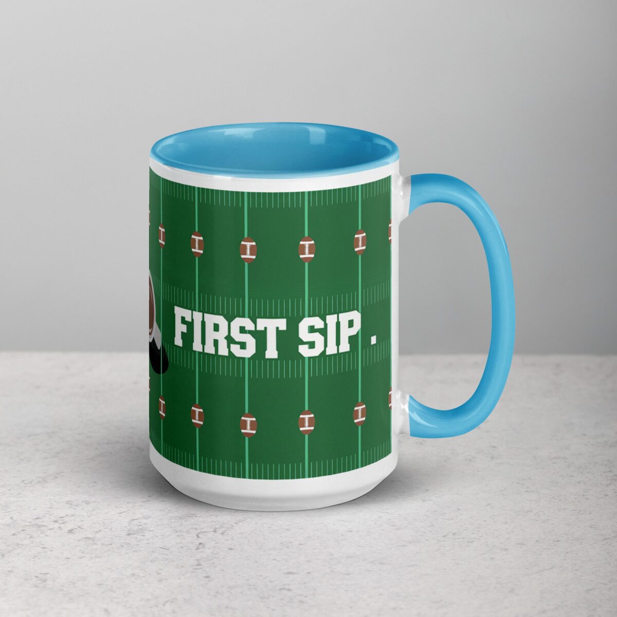 First Down, First Sip Football Coffee Mug - Image 18