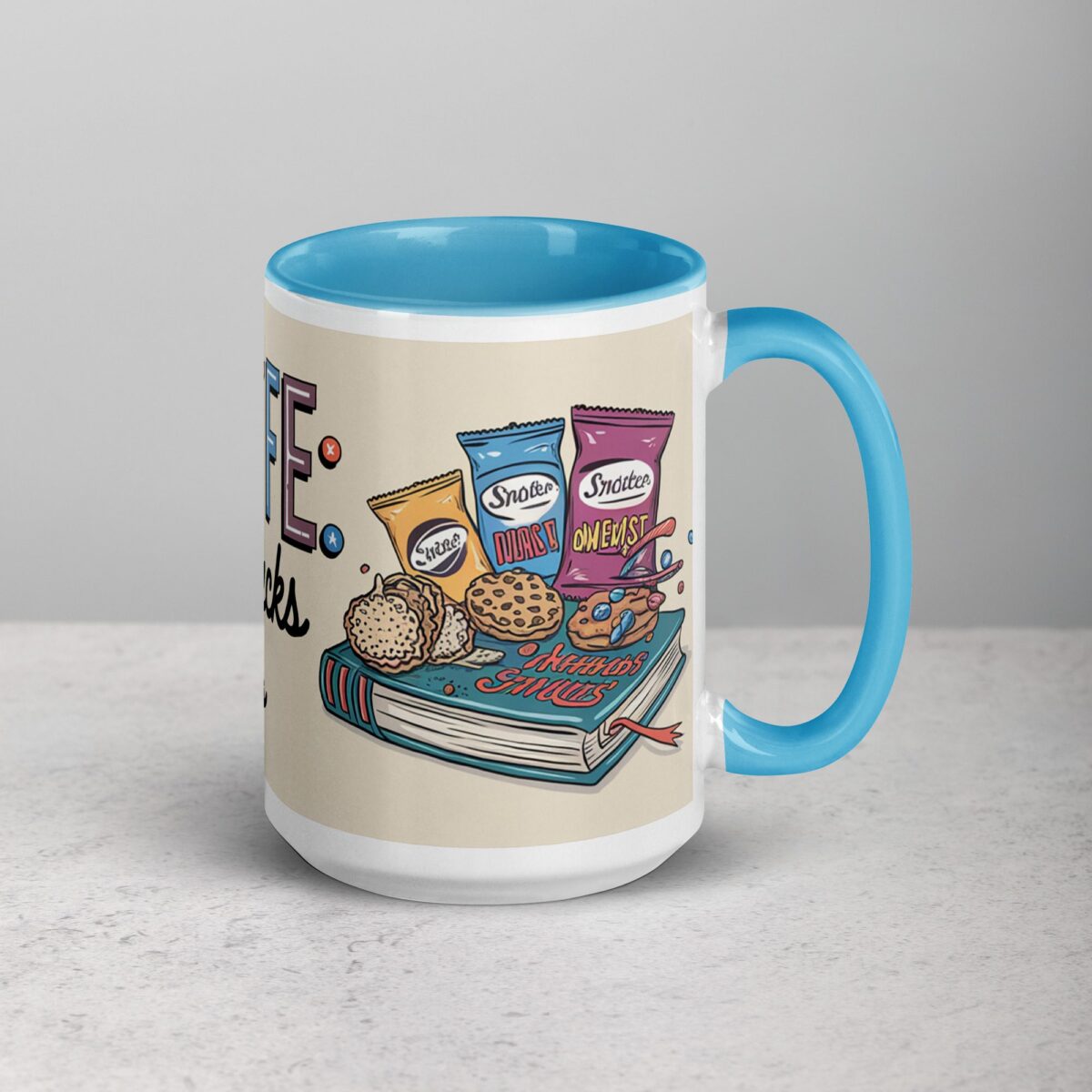 Uncle Life: Fueled by Snacks and Stories Mug - Image 18