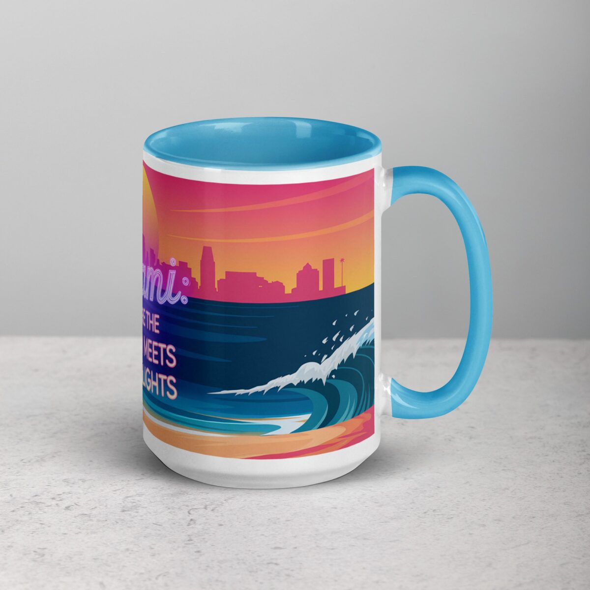 Miami: Where the Ocean Meets the Neon Lights Coffee Mug - Image 18