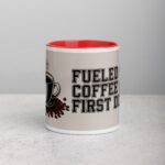Fueled by Coffee & First Downs Football Mug - Image 7