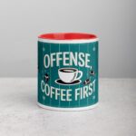 Offense, Defense, Coffee First Football Mug - Image 7