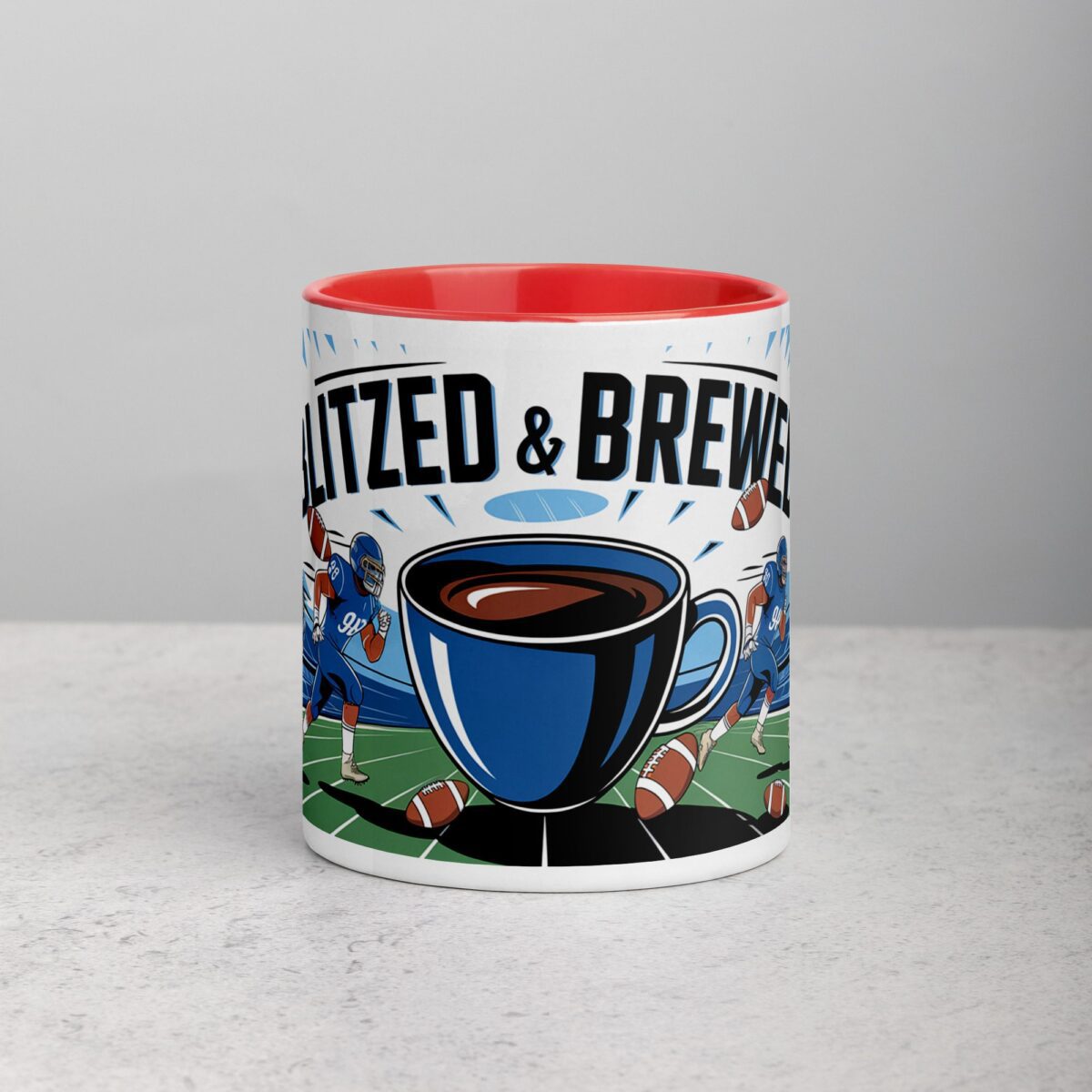 Blitzed & Brewed Football Coffee Mug - Image 7