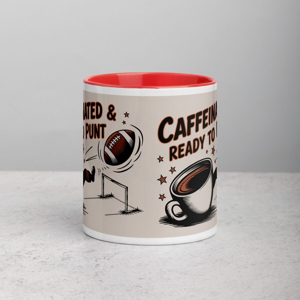 Caffeinated & Ready to Punt Football Mug - Image 7