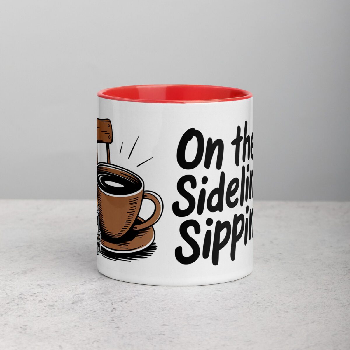 On the Sidelines Sippin’ Football Coffee Mug & Tea Cup - Image 7