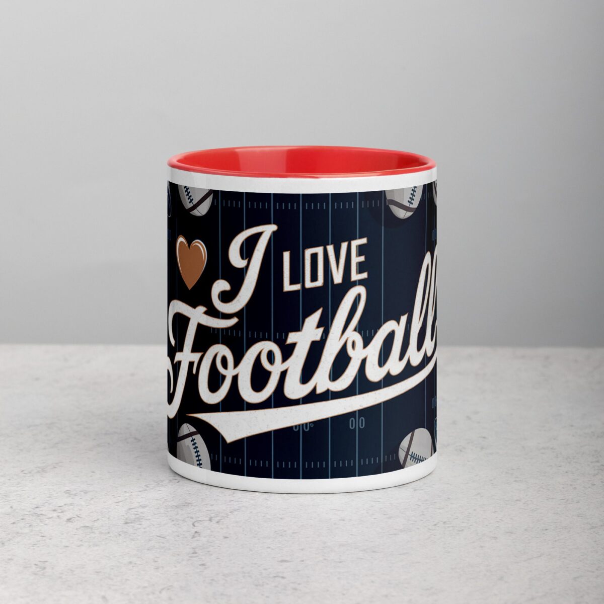 I Love Football Sophisticated Coffee Mug & Tea Cup - Image 7