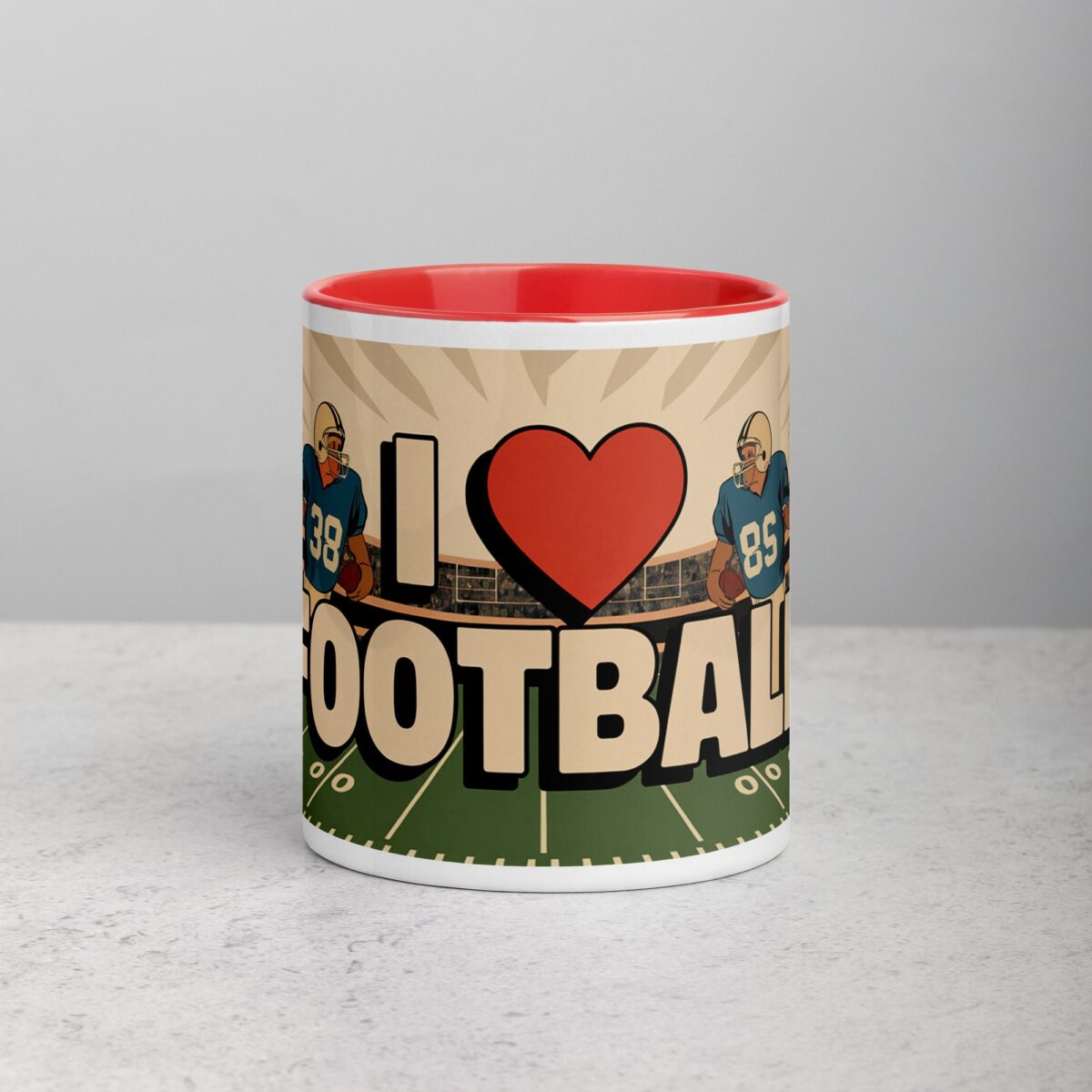 I Love Football Retro Coffee Mug & Tea Cup - Image 7